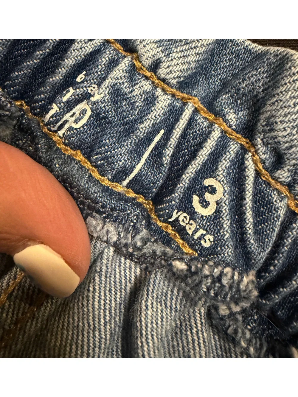 GAP Light Blue Denim Pocket Cargo Skort with Ruffle Elastic Waist Size 3T EUC